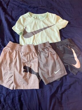 Nike Mint Green Tee with Gray Nike short set puma shorts and nike shorts